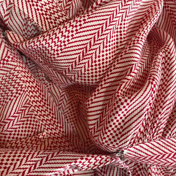 VINTAGE Alcott & Andrews 8 Red 1/2 Sleeve Dress with Belt READ MEASUREMENTS - Picture 6 of 12